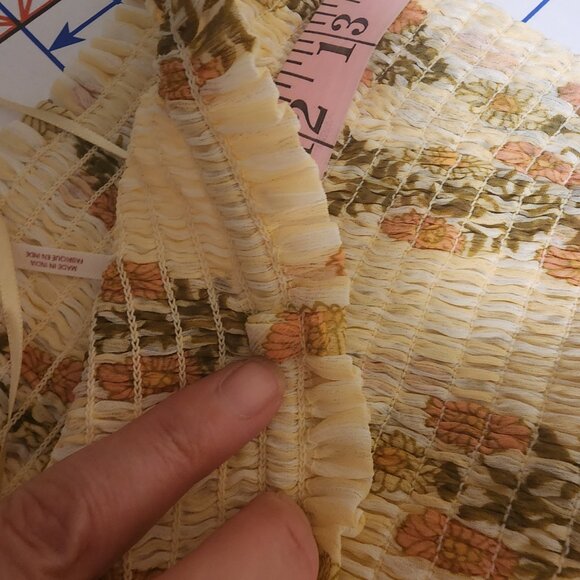 Free People Alejandra Floral Midi Dress Missing Strap Yellow Med - Picture 11 of 12